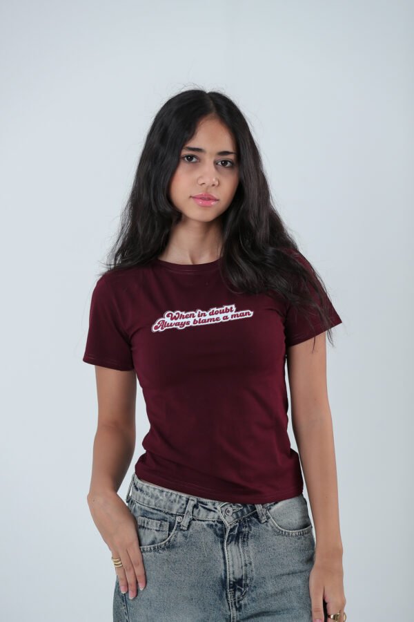 When In Doubt, Always Blame a Man Baby Tee